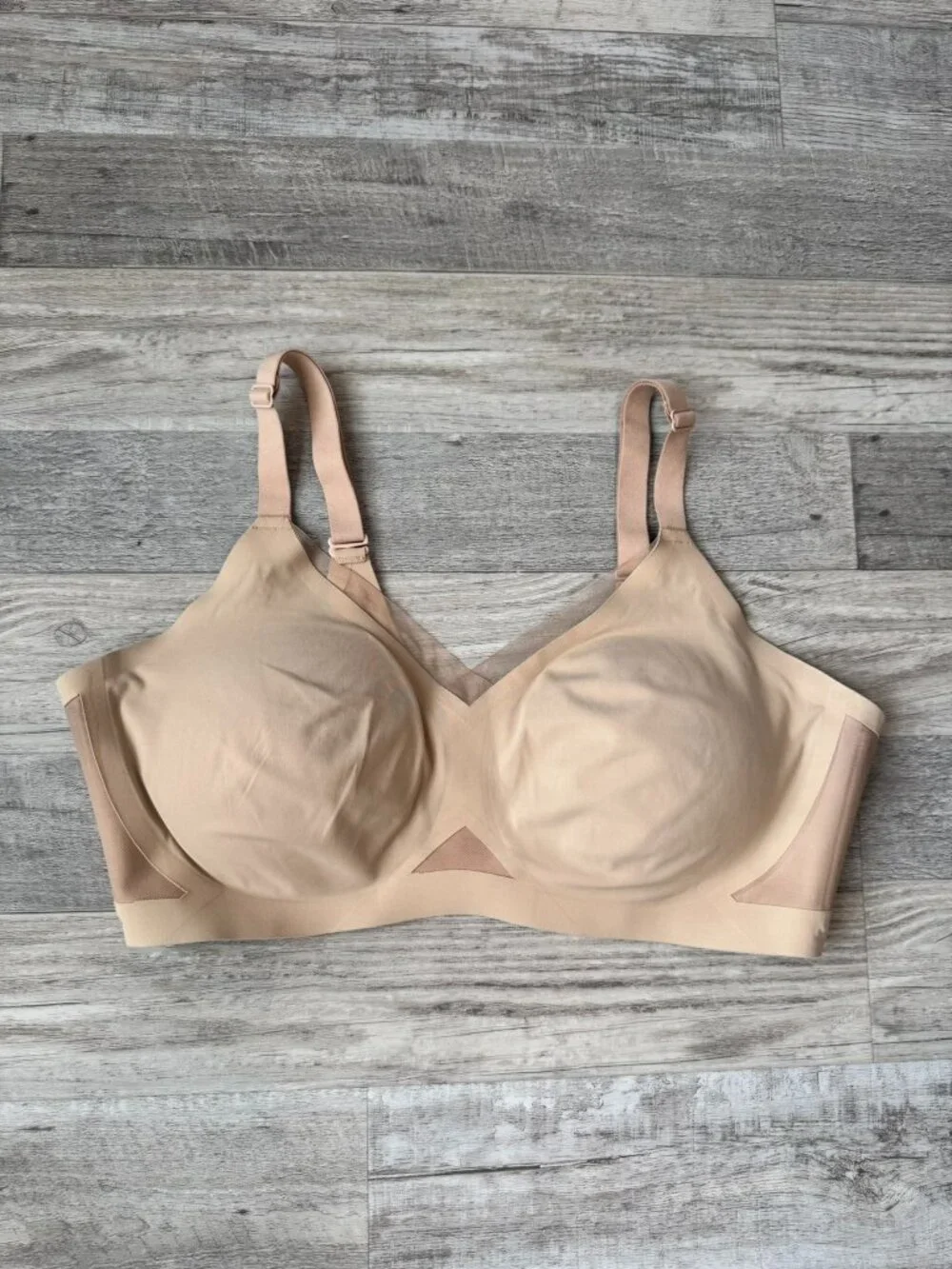 Honey Love crossover beige bra wireless size 1X N9 - Picture 1 of 5